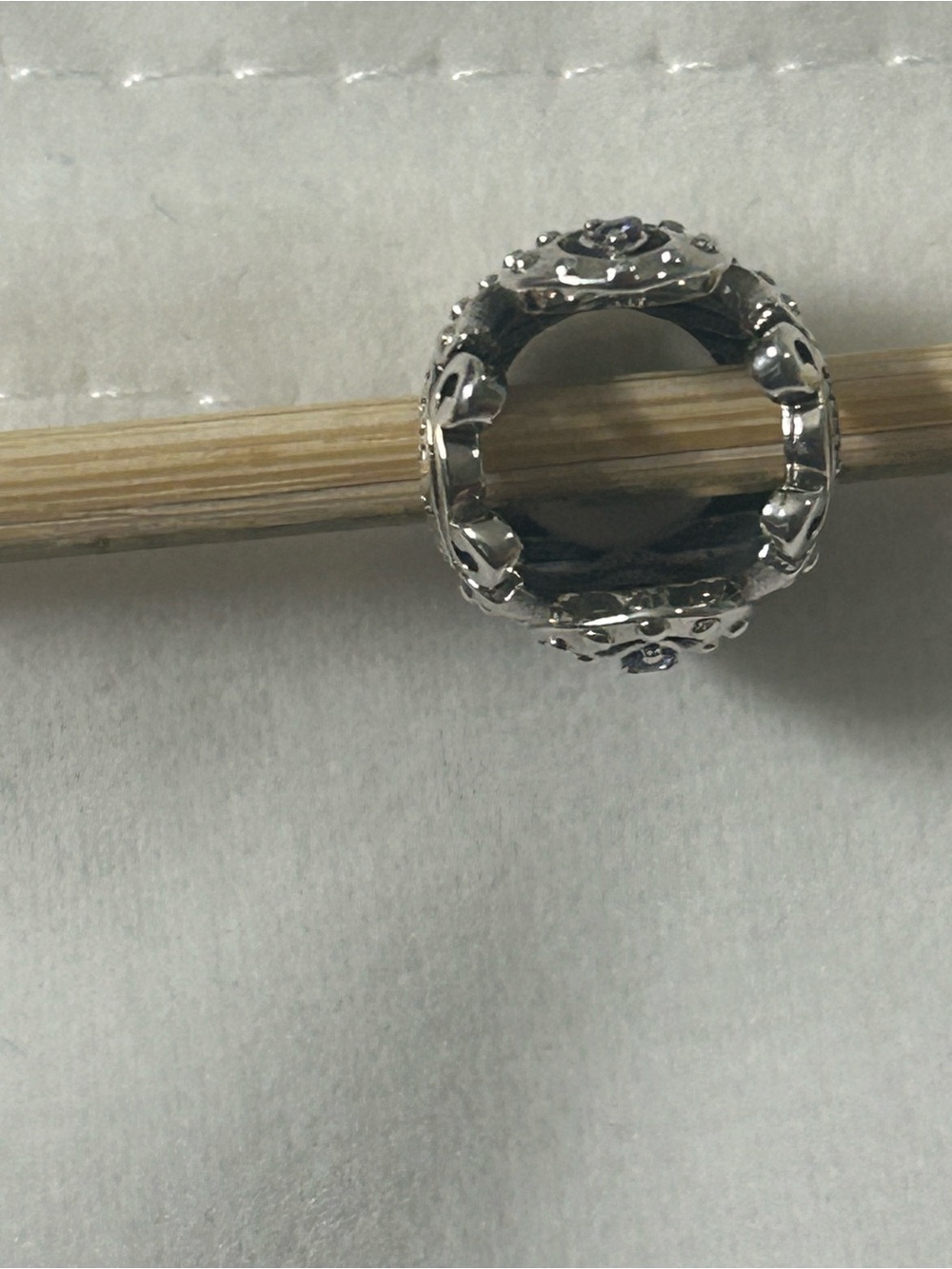 Pandora Silver Crown Charm with Clear Accents - Picture 3 of 6
